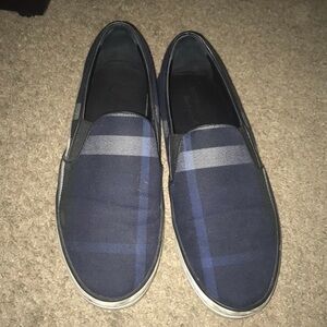 Burberry Navy Plaid Women's Loafers